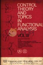 Control theory and topics in functional analysis Volume lll lectures presented at an international s（1976 PDF版）