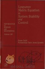 Lyapunov matrix equation in system stability and control（1975 PDF版）