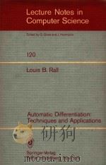 Automatic differentiation : techniques and applications（1981 PDF版）