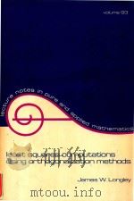 Least squares computations using orthogonalization methods（1984 PDF版）