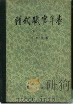 清代职官年表  第3册（1980 PDF版）