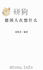 世界大视野丛书  德国人在想什么（ PDF版）
